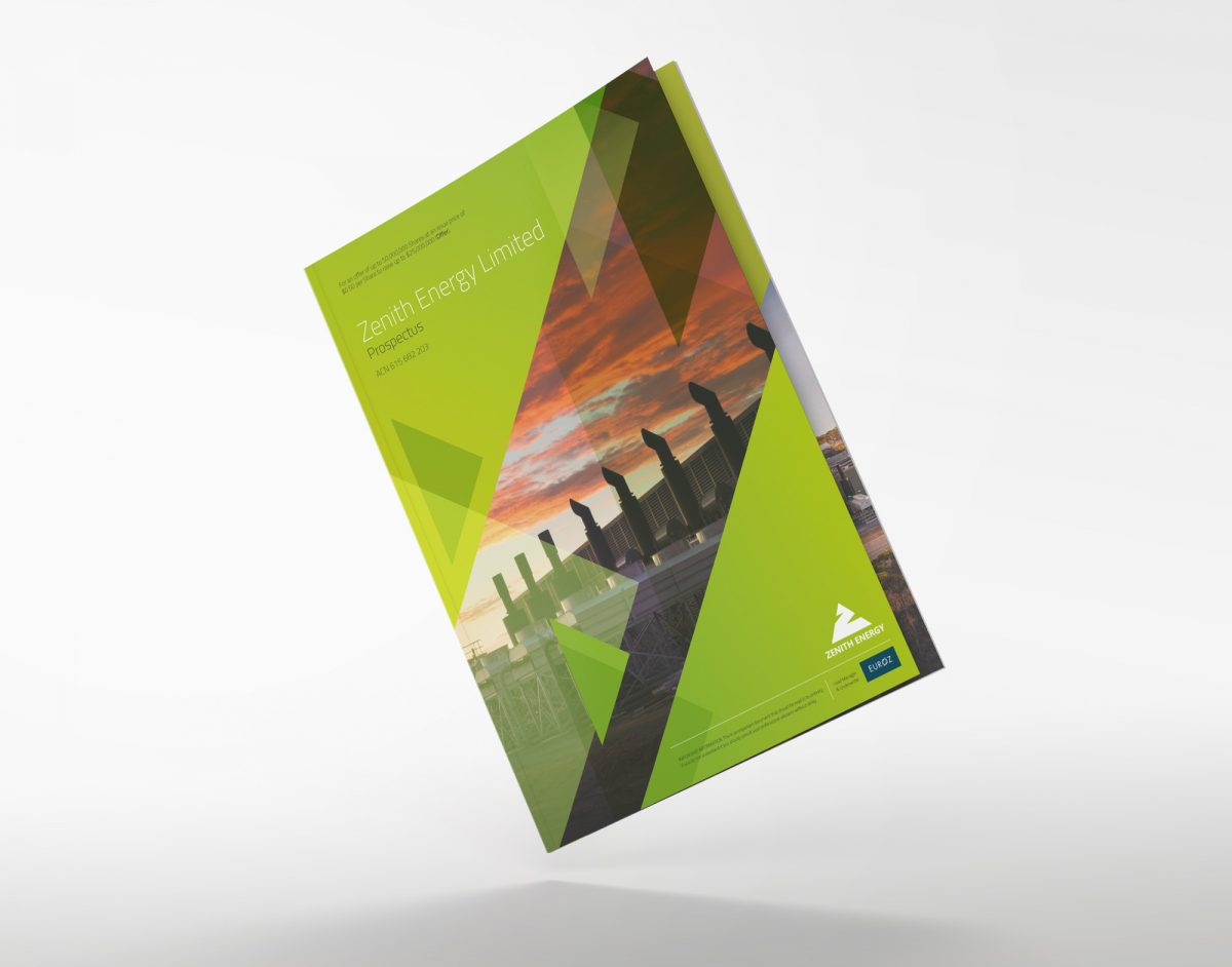 Prospectus Design Perth Zenith Energy