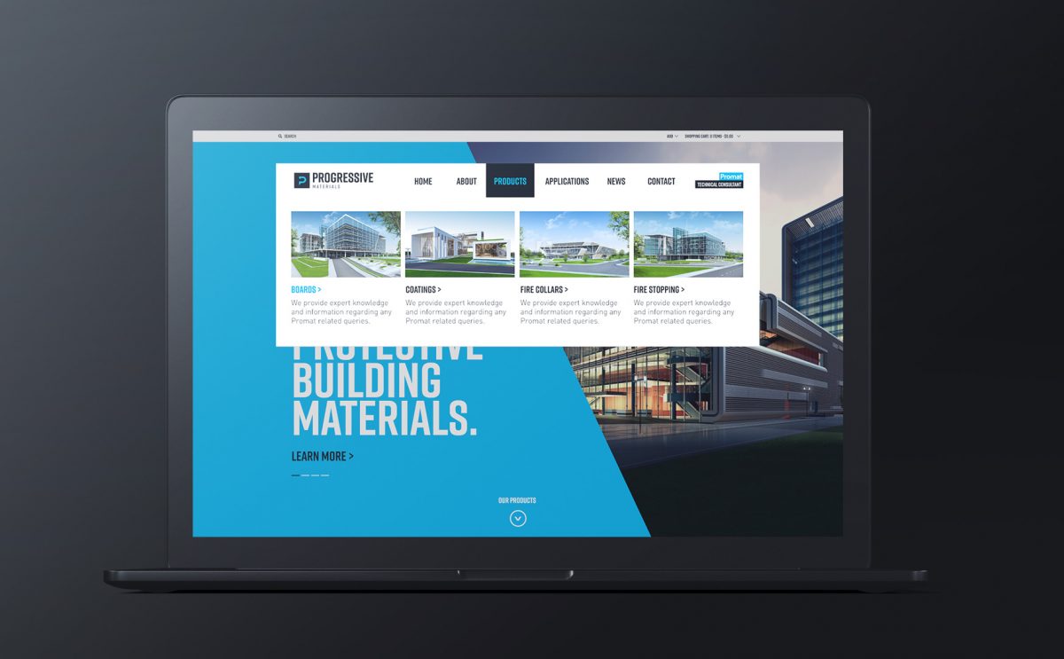 web design company perth - progressive material